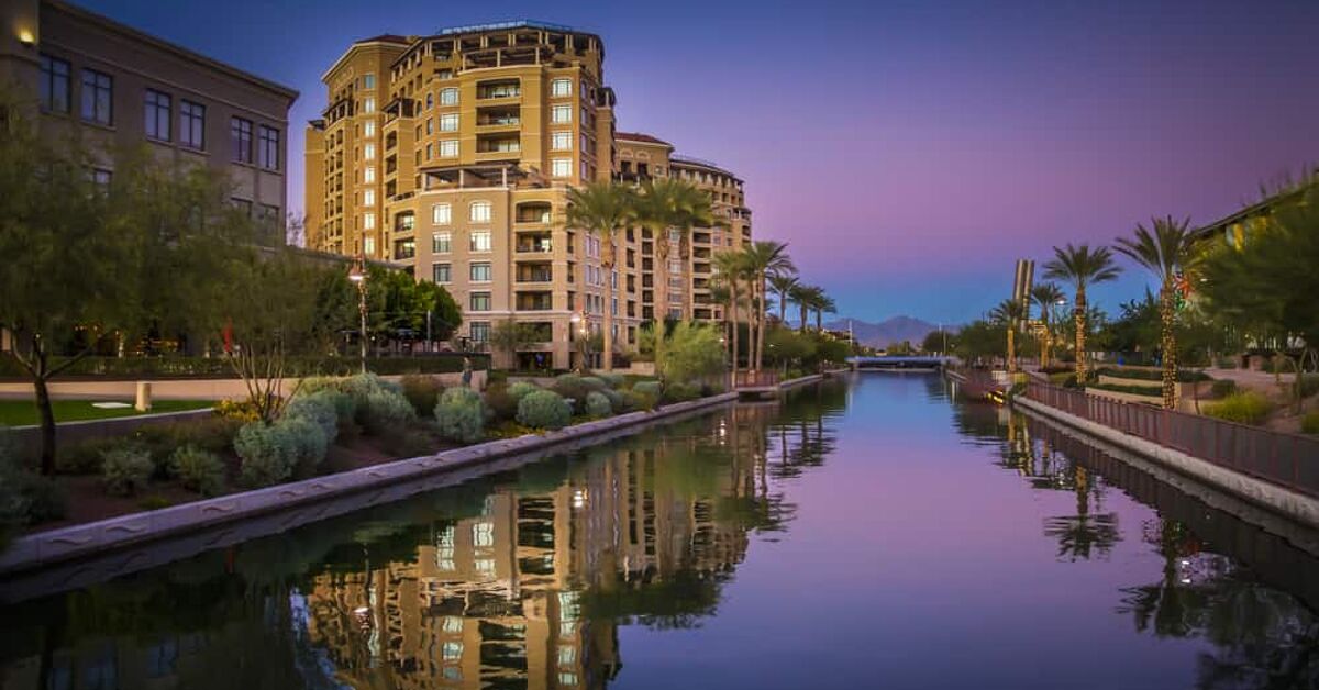 Map of Scottsdale highlighting the top 5 neighborhoods for potential residents.