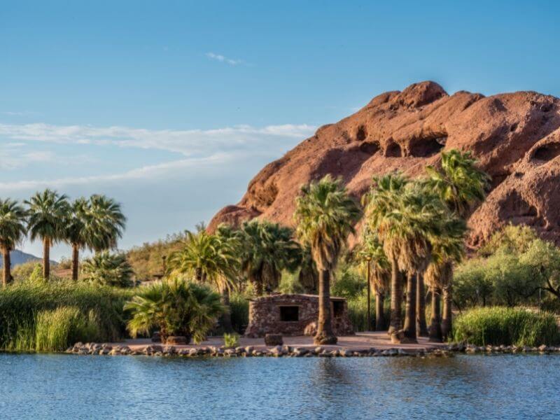 Discover the distinct landscapes of Papago Park, a short drive from Scottsdale.