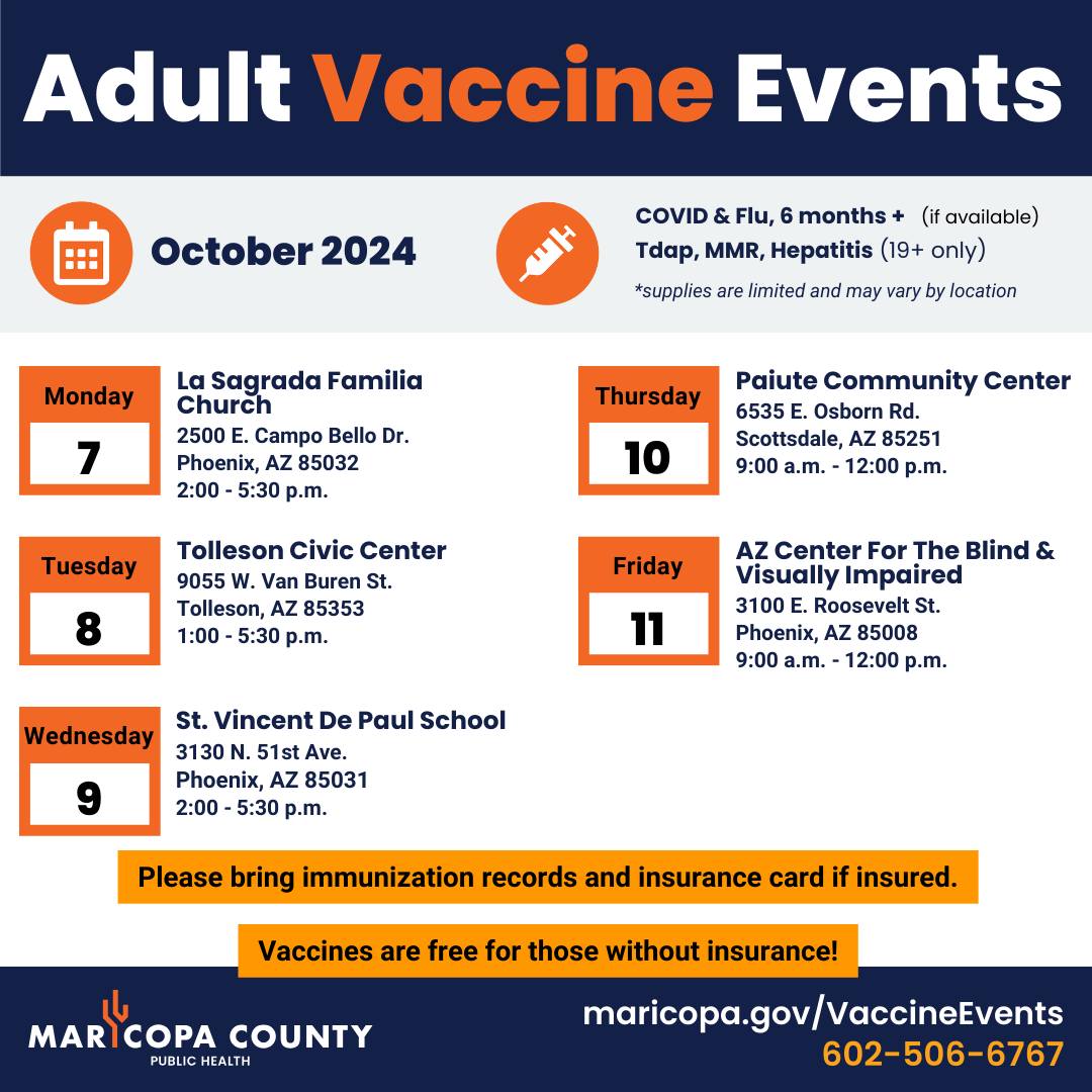 Maricopa County FREE Vaccination Event in Scottsdale, AZ